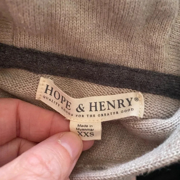 Hope & Henry Shawl Collar Organic Cotton Sweater - Picture 7 of 7